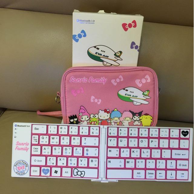 EVA Hello Kitty 無線 藍芽 折疊 鍵盤