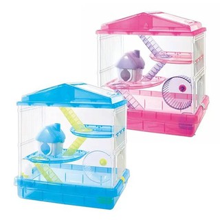 ★Petshop寵物網★日本IRIS-三層鼠用造型籠 鼠籠(粉色/藍色)(PHSC-412)