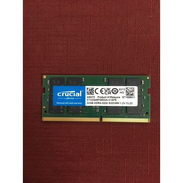 美光 Micron Crucial NB DDR4 3200 32G RAM筆記型 筆電記憶體公司貨 非全新終保