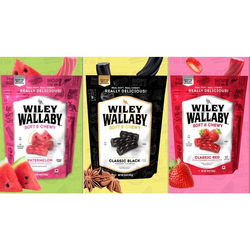 #預購 美國代購Wiley Wallaby Licorice甘草糖 扭扭蠟燭糖 荷蘭臭糖 黑甘草 紅甘草 西瓜甘草