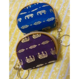 **HANI** 泰國曼谷大象刺繡滾金邊零錢包 鑰匙圈 小包 拉鍊包