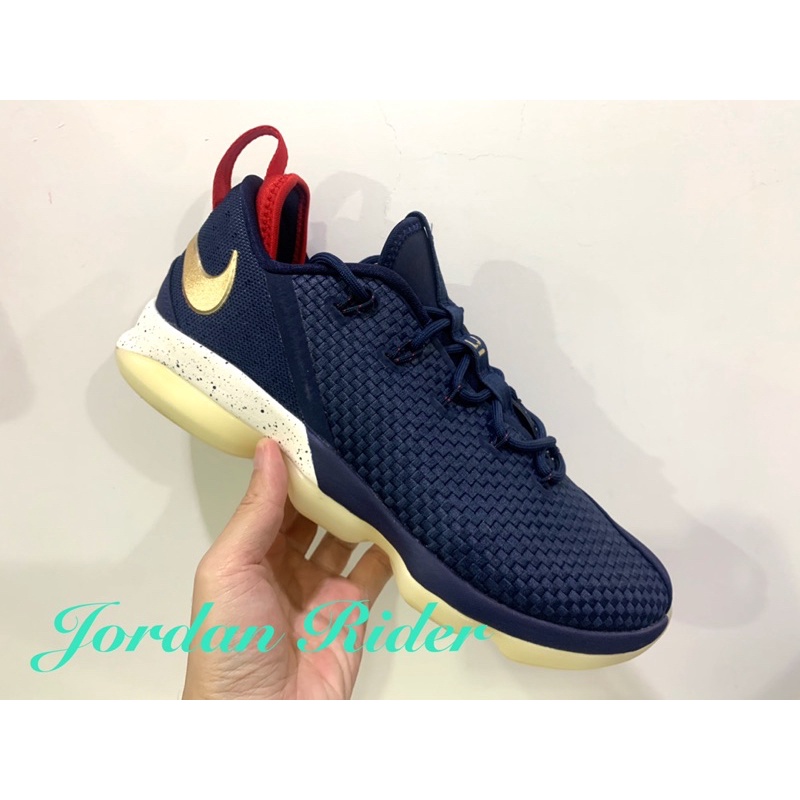 NIKE Lebron XIV Low 詹姆斯 14代 低筒 籃球鞋 USA 美國隊 騎士隊 深藍 編織 James