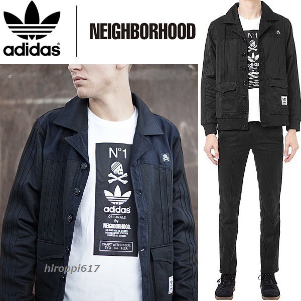 adidas x NEIGHBORHOOD 黑色骷髏工裝外套