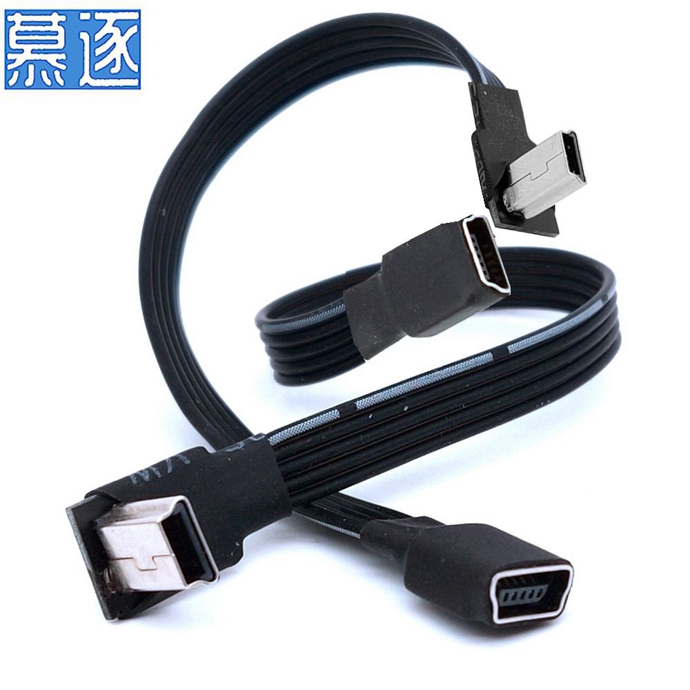 新品 行車記錄儀 miniusb 延長線 傳輸線 數據線 彎頭v3口 T型口 mini usb 公轉母 彎頭