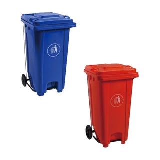 【Lulu】經濟型 腳踏掀蓋二輪托桶 ERB-241 ┃ 拖桶 垃圾桶 回收桶 分類桶 垃圾子車 環保子車 垃圾拖桶