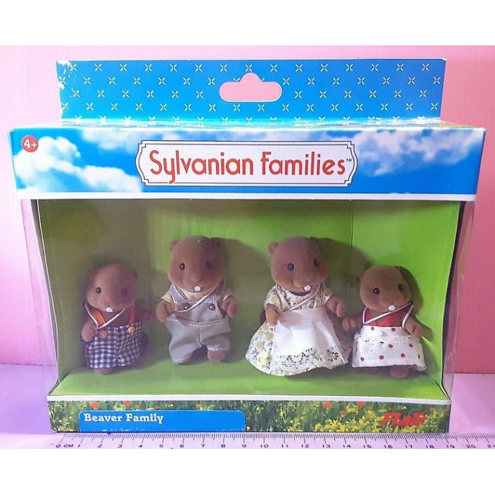 【Mika】森林家族 河狸家庭（全新盒損）Beaver Family 水狸 海狸 Sylvanian Families