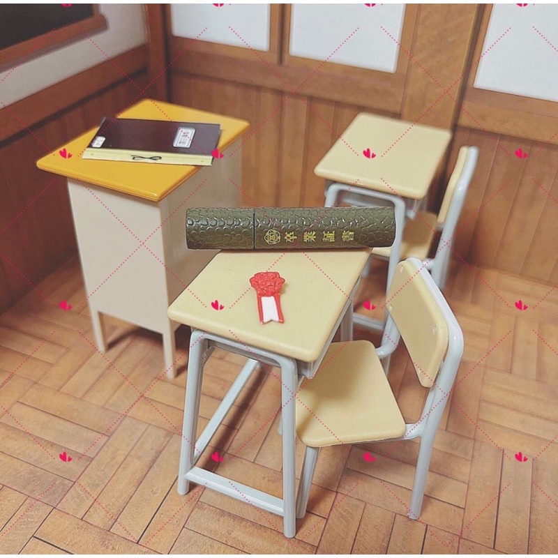 日本代購**星星兒** 日本 桌椅 迷你模型 1/12 微縮 黏土人 書桌 教室 課桌椅 教桌 OB11 日本 直送