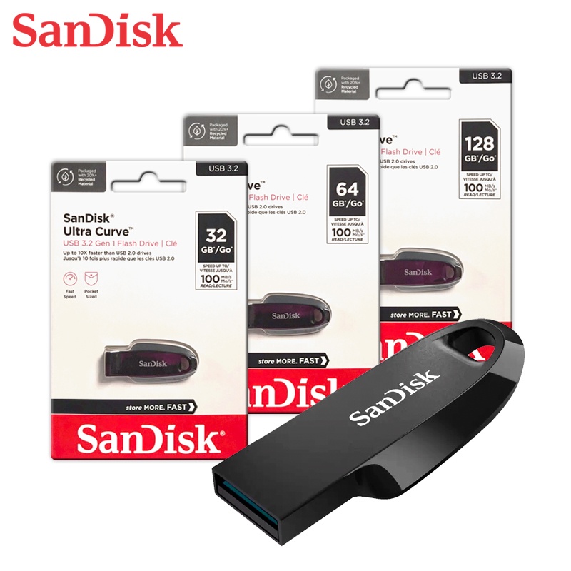 SANDISK Ultra Curve CZ550 32G 64G 128G USB 3.2 高速 隨身碟