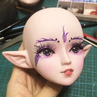 【糖糖DOLL】BJD 3分精靈耳粉肌娃娃 練妝改妝頭