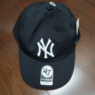 47 Brand CLEAN UP MLB 紐約洋基 黑底白字 棒球帽