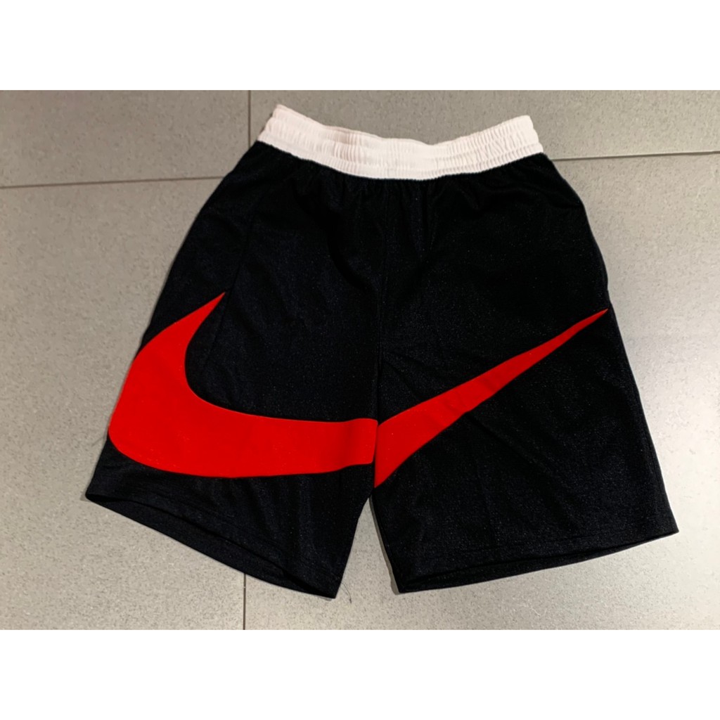 NIKE 大LOGO短褲 男款 Dri-FIT 吸濕排汗 籃球褲 運動褲 休閒 訓練褲 黑紅 BV9386-010