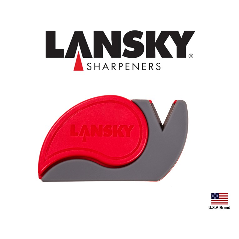 Lansky美國磁鐵吸附2合1功能V口磨刀器Sharp'n Cut陶瓷開箱刀片【LSSCUT】
