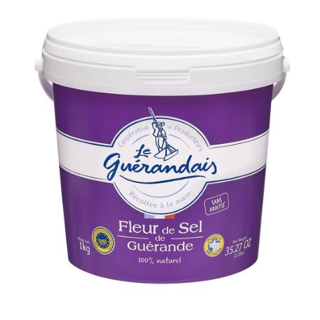 法國 葛宏德 鹽之花 (桶裝)  FLEUR DE SEL DE GUERANDE -1kg【 穀華記食品原料 】