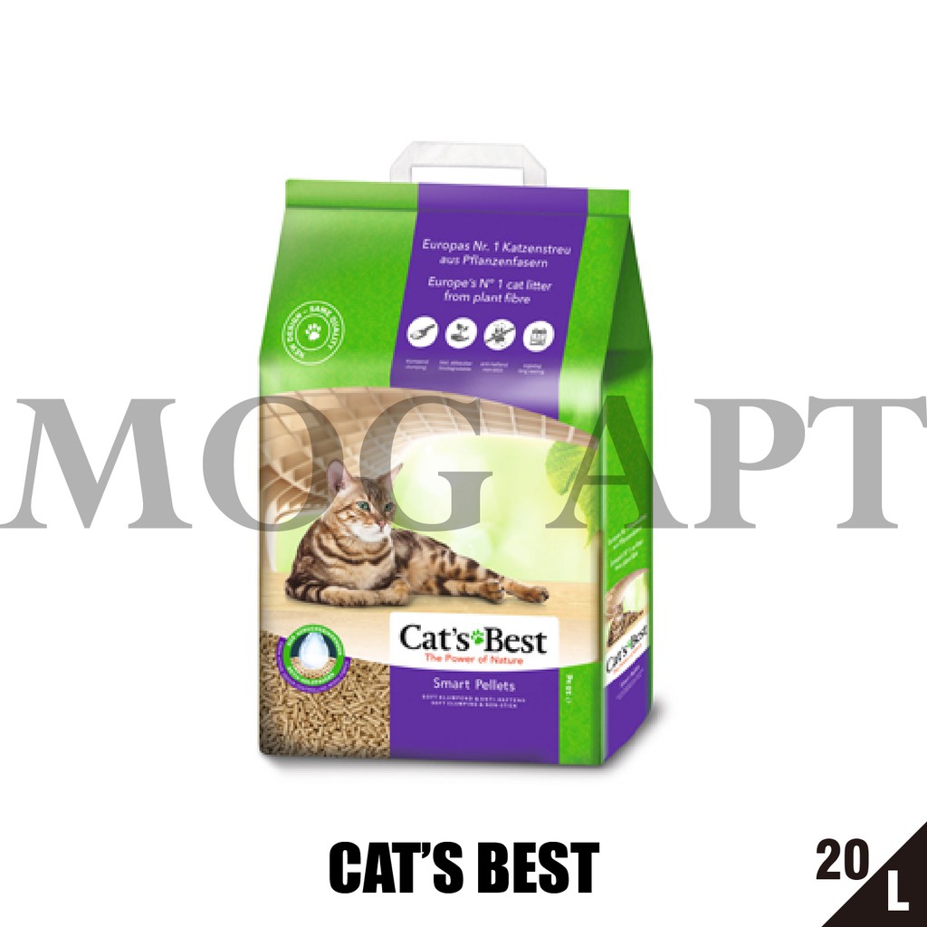 【MOG&amp;DOG】CAT'S BEST 凱優紫標凝結木屑砂-特級無塵10KG-20L (紫標)