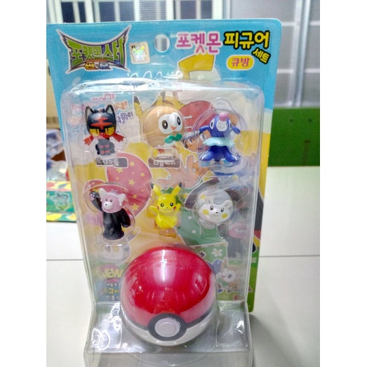 精靈寶可夢 神奇寶貝商品-寶貝球+6款寶可夢公仔組合 (韓國製)