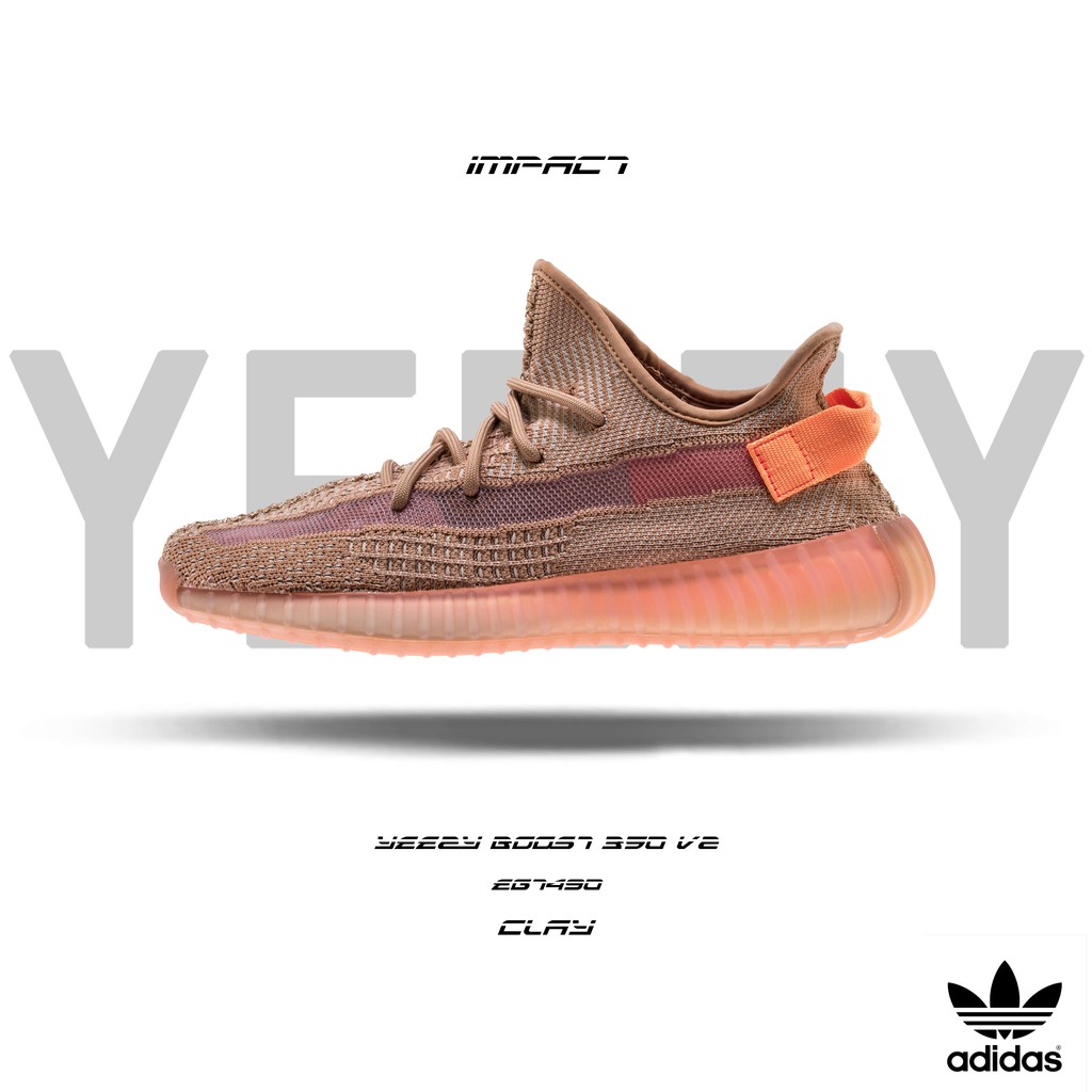 Adidas Yeezy Boost 350 V2 Clay 美洲區 限定 橘 黃 粉 土 EG7490 IMPACT