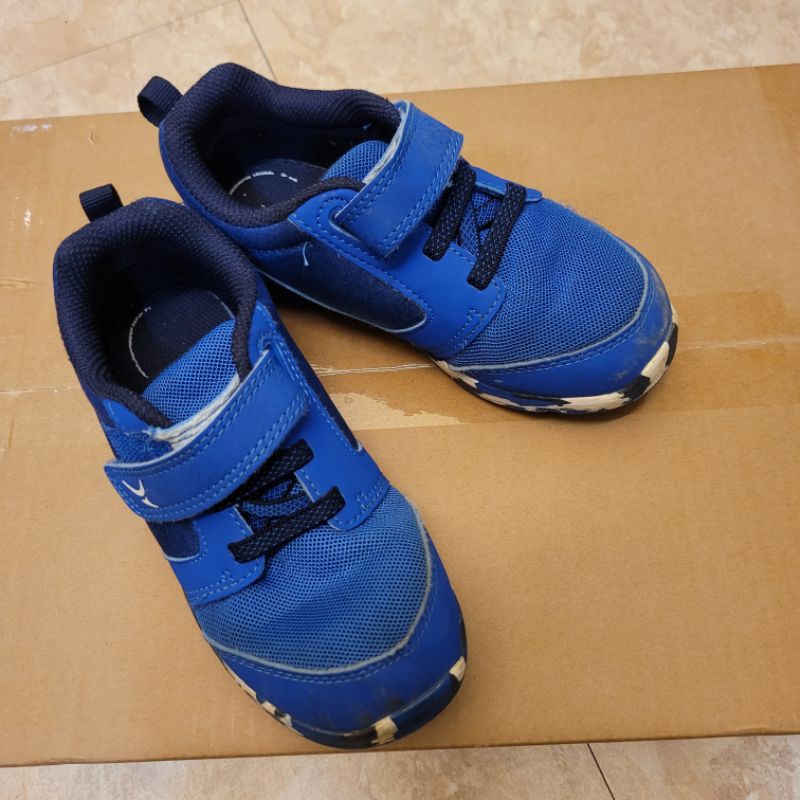 二手 迪卡儂藍色多功能運動鞋適合腳長17公分