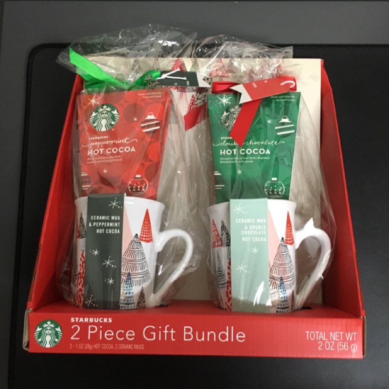 [現貨 一組兩入] 好市多 Costco-Starbucks 星巴克可可粉馬克杯組 28gx2入 聖誕禮物 交換禮物