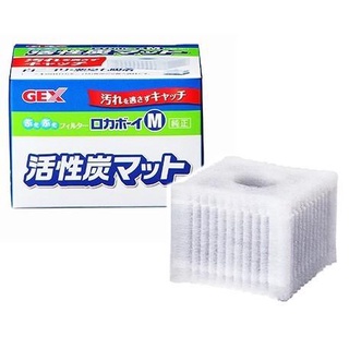 小郭水族-日本 GEX 五味【三重過濾水妖精 替換濾材．M型-1入】活性碳+ 濾棉 白棉