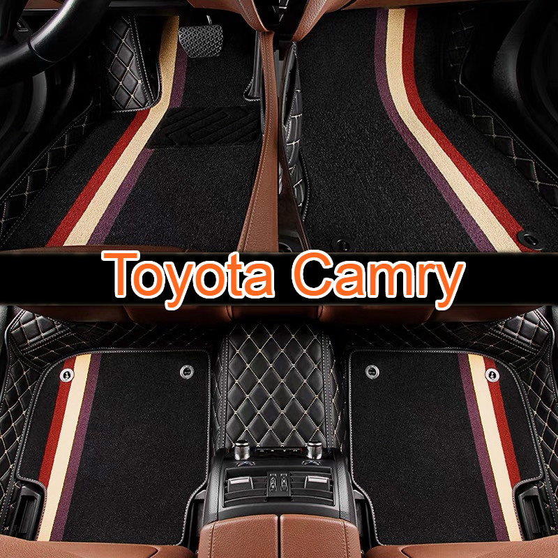 (現貨）工廠直銷適用豐田Toyota Camry腳踏墊 5代 6代 7代 8代 雙層全包圍汽車皮革腳墊 腳踏墊 隔水墊