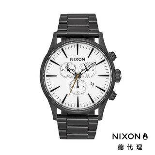 NIXON SENTRY 三眼 極簡復刻 經典黑白 鋼錶帶 男錶 女錶 手錶 石英錶 送男友 A386-756