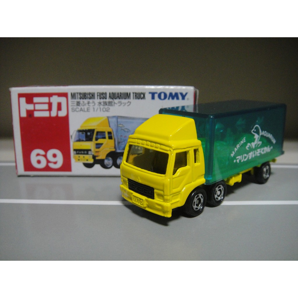 TOMICA 69 MITSUBISHI 三菱 FUSO AQUARIUM TRUCK 水族館 藍標