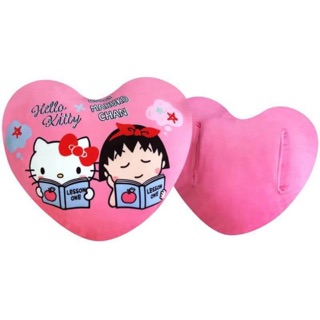 特價 正版授權 Hello Kitty & 小丸子 心型暖手枕 抱枕 KT-740001