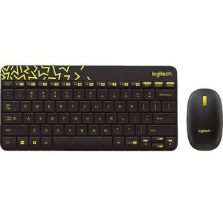 羅技 MK240 Nano無線鍵鼠組－黑色／黃邊