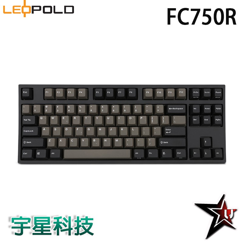 韓國Leopold FC750R PD 機械鍵盤 韓國限定版 黑灰雙色版 PBT二射成型字體正刻英文