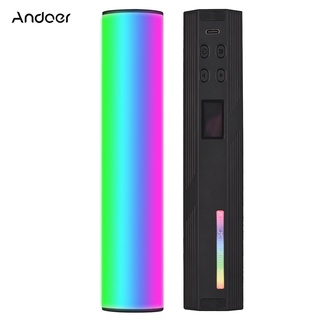 Andoer W200RGB 便攜RGB攝影燈LED補光燈2500K-9000K 亮度可調磁吸背面內置鋰電【TOMO】