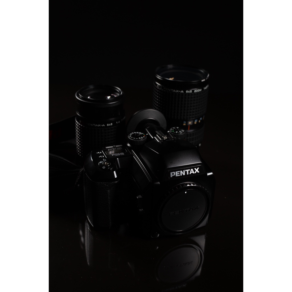 Pentax 645n 機身 + 兩鏡 120底片相機 中片幅 自動對焦