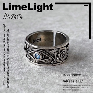 ☆LimeLight☆ 金字塔 寶石 玫瑰 荷魯斯之眼 飾品 925銀 戒指 可微調 男生戒指 女生戒指 造型 Y2K