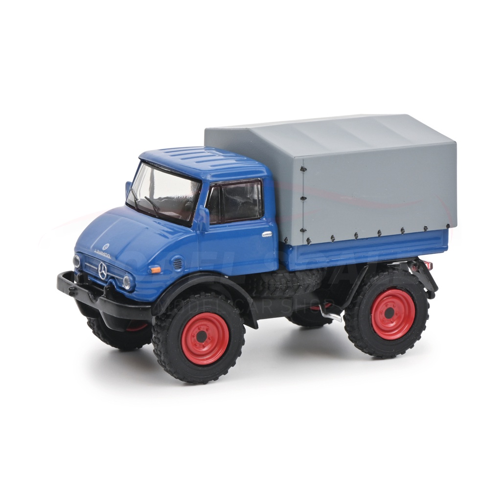 【模例】Schuco 1/64 Unimog U406 藍色 合金車