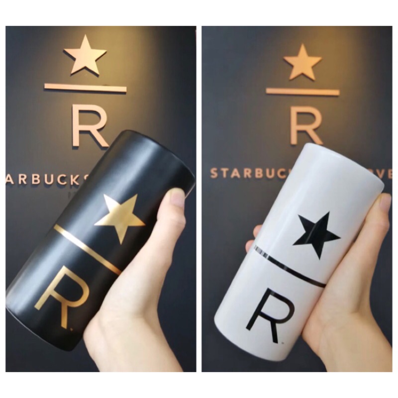 【AM代購】Starbucks Reserve Roastery星巴克上海烘培工坊甄選經典黑白雙層馬克隨行杯禮物