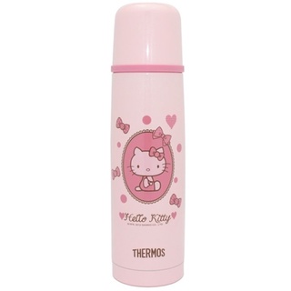 (全新)~正版授權~THERMOS 膳魔師不銹鋼真空保溫瓶Hello Kitty(蝴蝶結篇)470ml (僅有一個喔~)