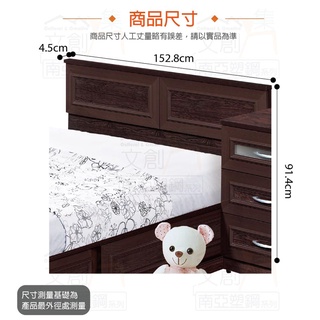 專營塑鋼 Tai-11571 海利 環保5尺雙人南亞塑鋼床頭片(不含床底＆床墊)