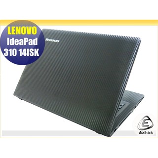 【Ezstick】Lenovo Idea 310 14ISK 黑色卡夢機身貼 (上蓋貼+鍵盤週圍貼)