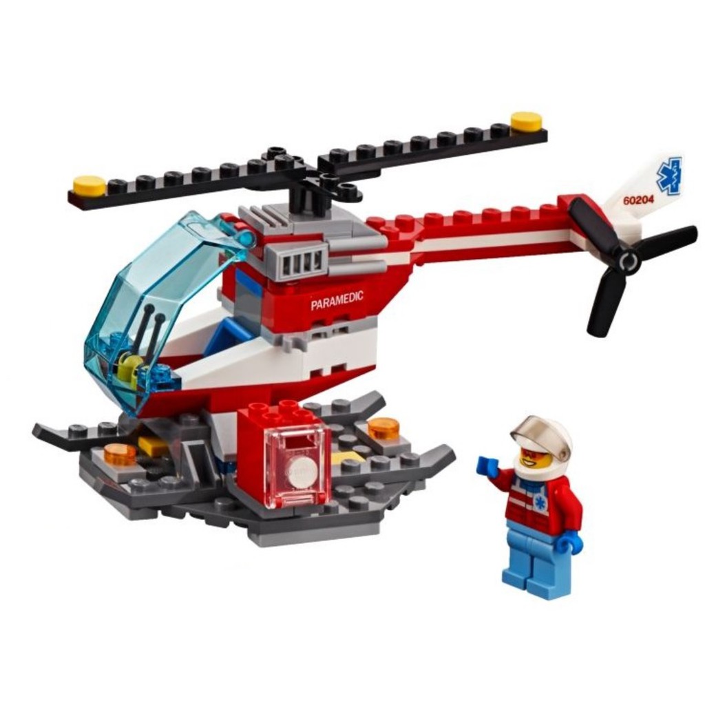 【台中翔智積木】LEGO 樂高 城市系列 60204 拆售 直升機+停機坪+駕駛