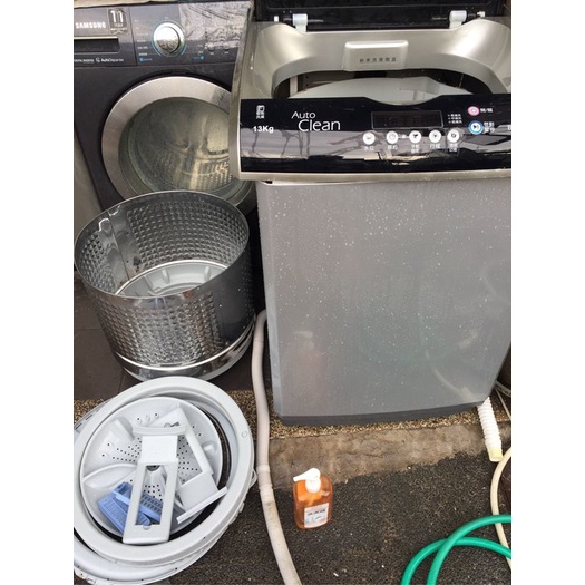 【 二手洗衣機 冰箱 台中市最低價 】歌林 13公斤 四道瀑布水流 不鏽鋼 洗衣機