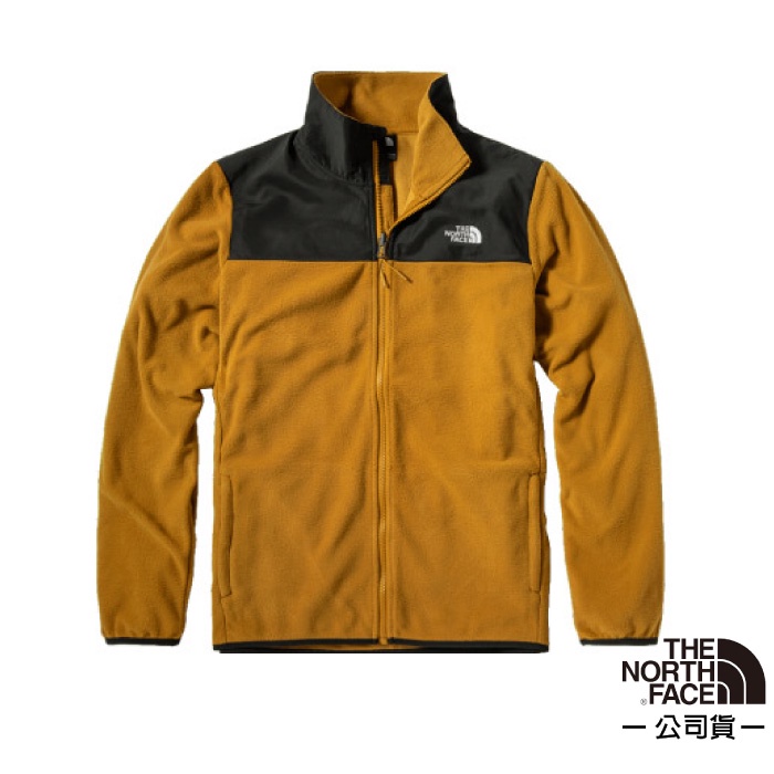 【美國 The North Face】男款 TKA 100 輕柔刷毛抓絨保暖外套夾克(亞洲版型) 49AE-HFQ 棕