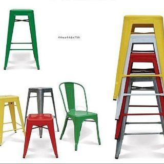 微瑕工業風鐵椅marais chair 75cm金屬tolix鐵椅子設計師椅工業椅吧台椅-UN SHOP【I03】