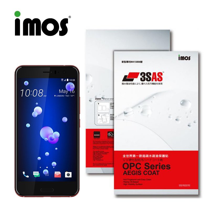 【賽門音響】imos HTC U12+/U11 EYEs/U11+/U11 imos超撥水疏油螢幕保護貼3SAS
