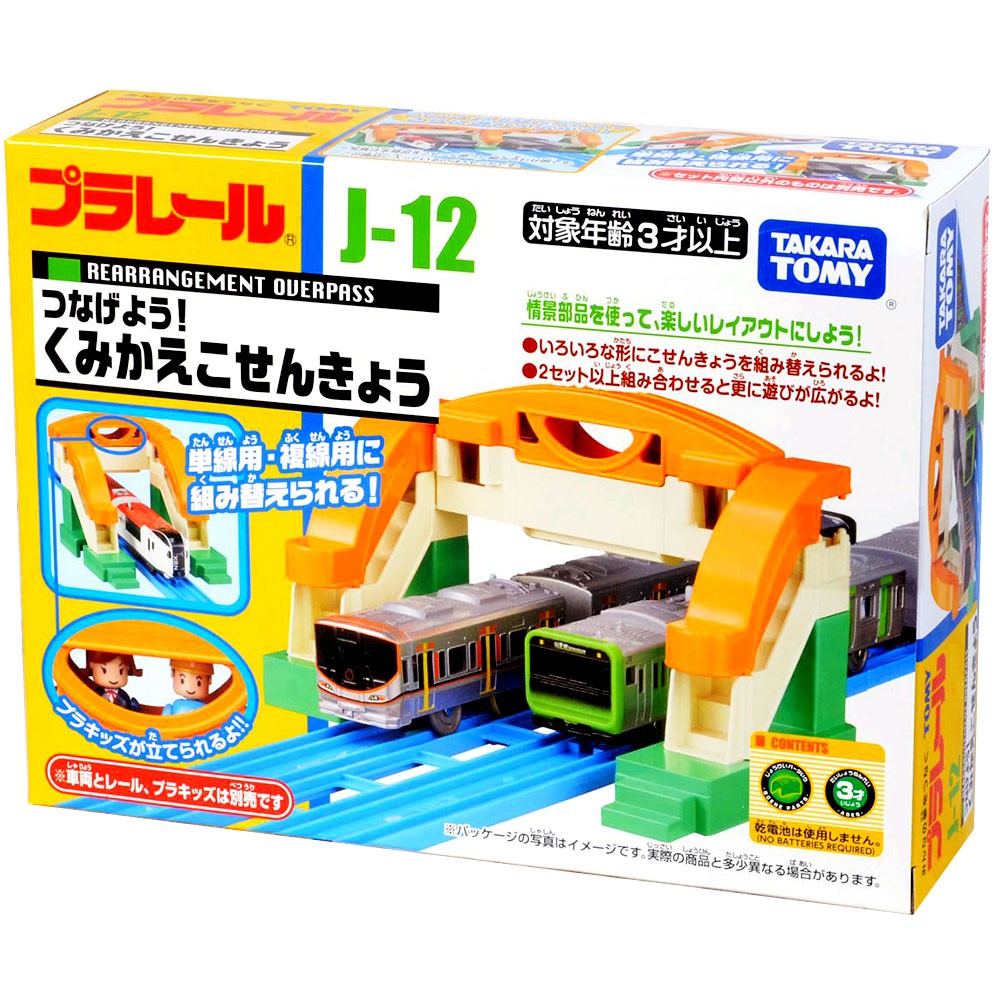 台中 ＊＊宏富玩具＊＊TOMY 軌道場景組 J-12 多變天橋 【內未附火車】