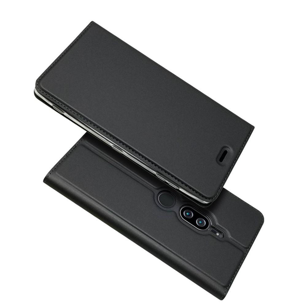 豪華磁性商務翻蓋索尼 Xperia XZ2 Premium H8116 H8166 PU 皮革書包卡架支架錢包外殼