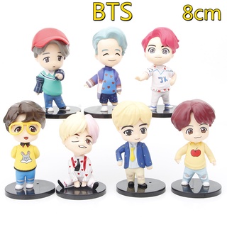 BTS 防彈少年團 Q版玩偶手辦 裝飾擺件 人形公仔 韓國明星周邊 動漫遊戲人偶 模型 兒童玩具 蛋糕裝飾 生日禮物
