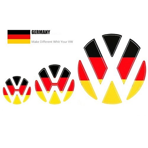 VW 國旗貼尾門+方向盤貼+輪胎貼紙組 GTI polo golf tiguan Beetle passat 沂軒精品