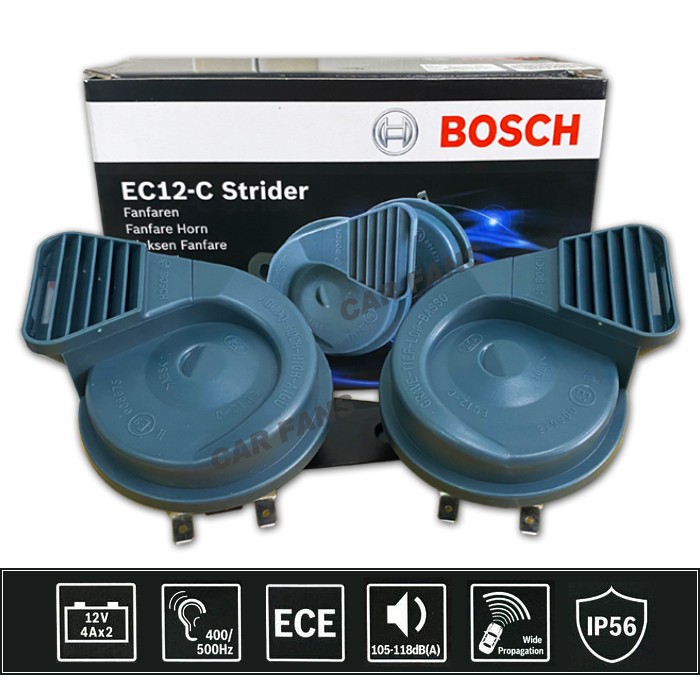 BOSCH EC12-C STRIDER高低音汽車喇叭 12V 灰色