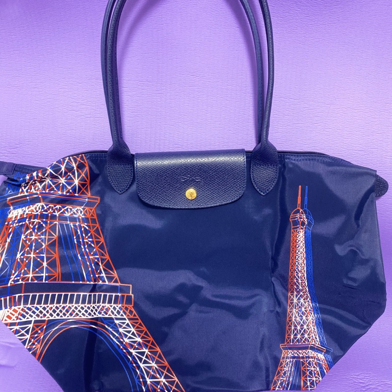 《現貨🇫🇷法國帶回》Longchamp 2019秋冬巴黎限定款鐵塔包(法國製) 深藍色