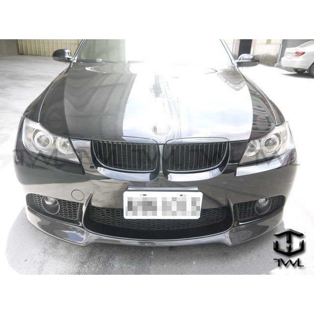 &lt;台灣之光&gt;全新BMW E91 E90 08 07 06 05年前期專用鋼琴烤漆黑亮黑亮光黑水箱罩鼻頭組非一般大陸貨