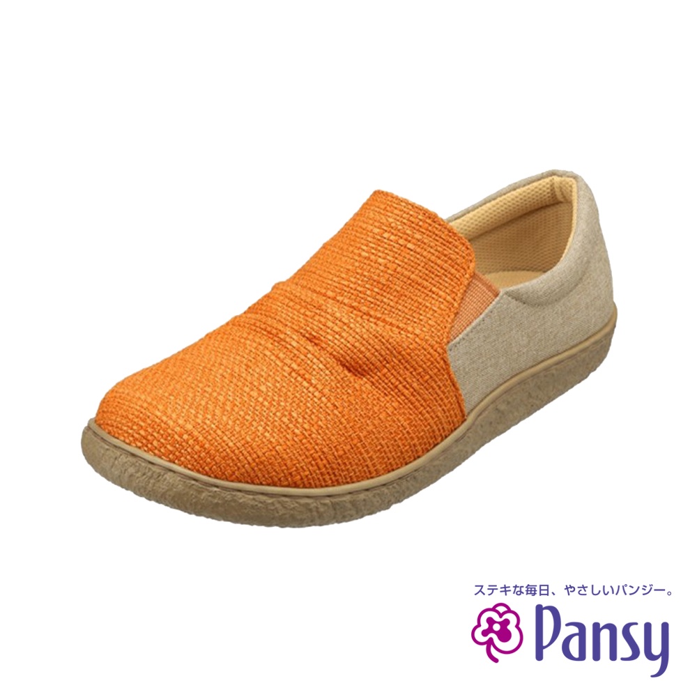【PANSY】輕量女鞋 休閒懶人女鞋 橘色(1418)
